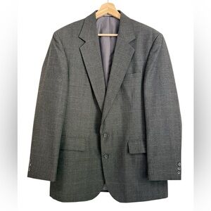 Made in the USA Men’s 42R Grey Wool Blend Blazer Imported Fabric Classic Fit